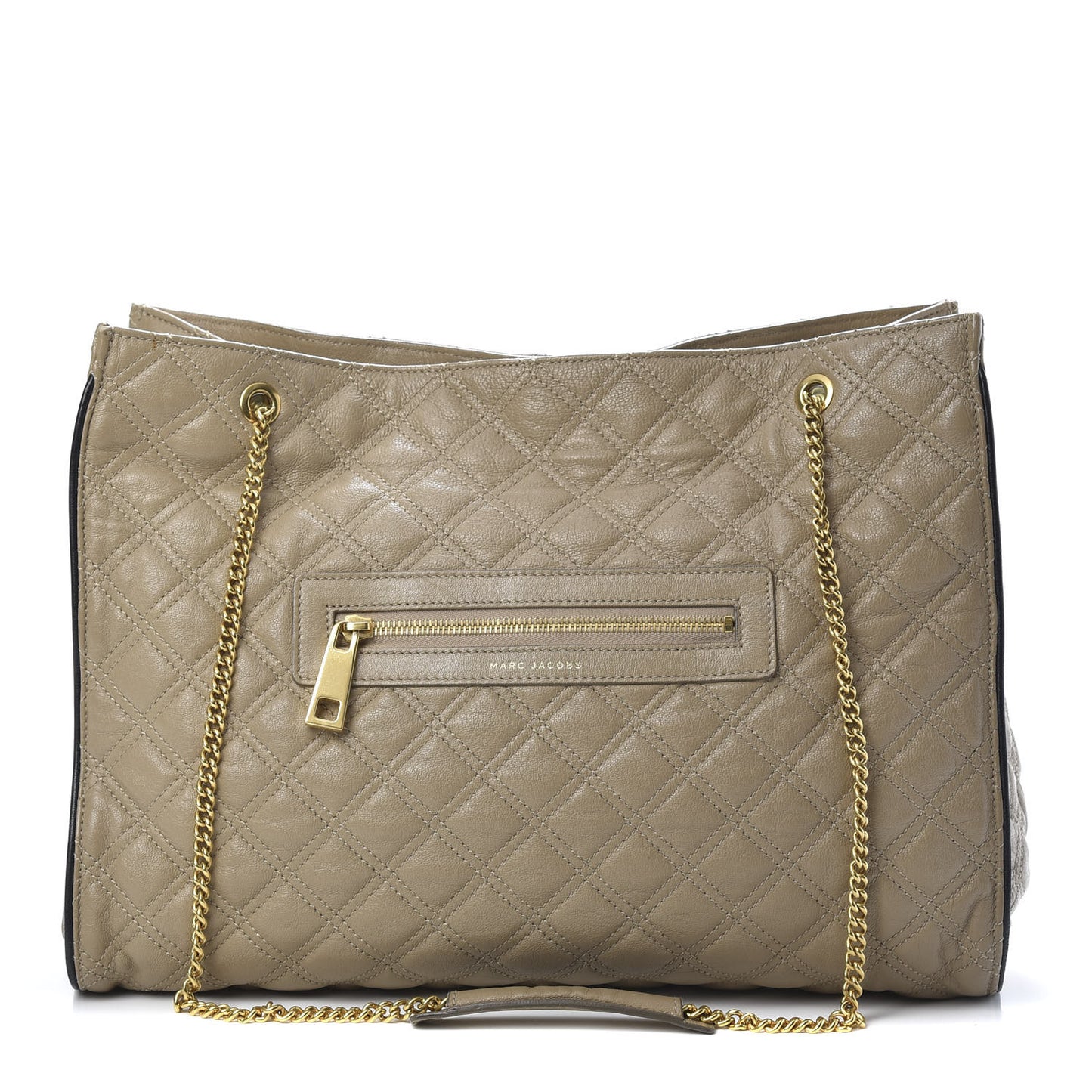Calfskin Quilted Julie Tote Clay