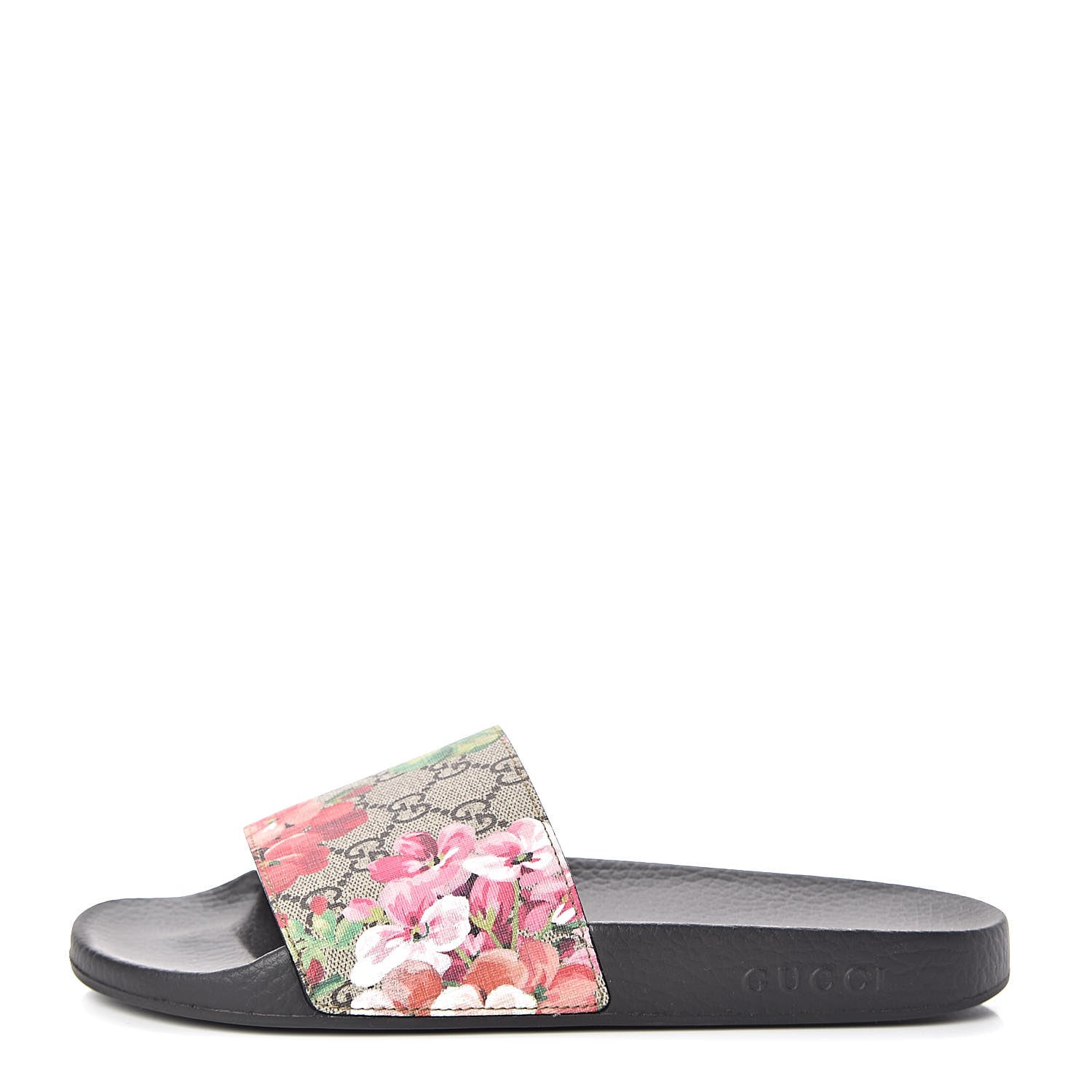 Gucci GG Supreme Monogram Blooms Slide Sandals 41 Beige Multicolor 1 of 8