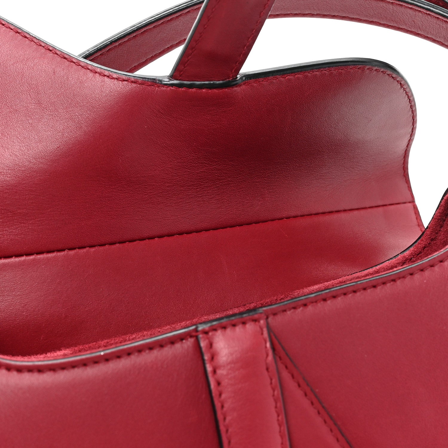 Christian Dior Calfskin Mini Saddle Bag Red 10 of 12