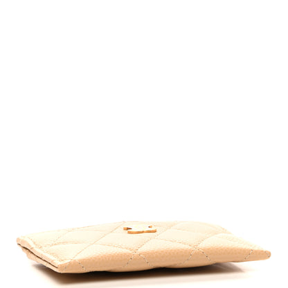 Chanel Caviar Quilted Card Holder Beige 4 of 8