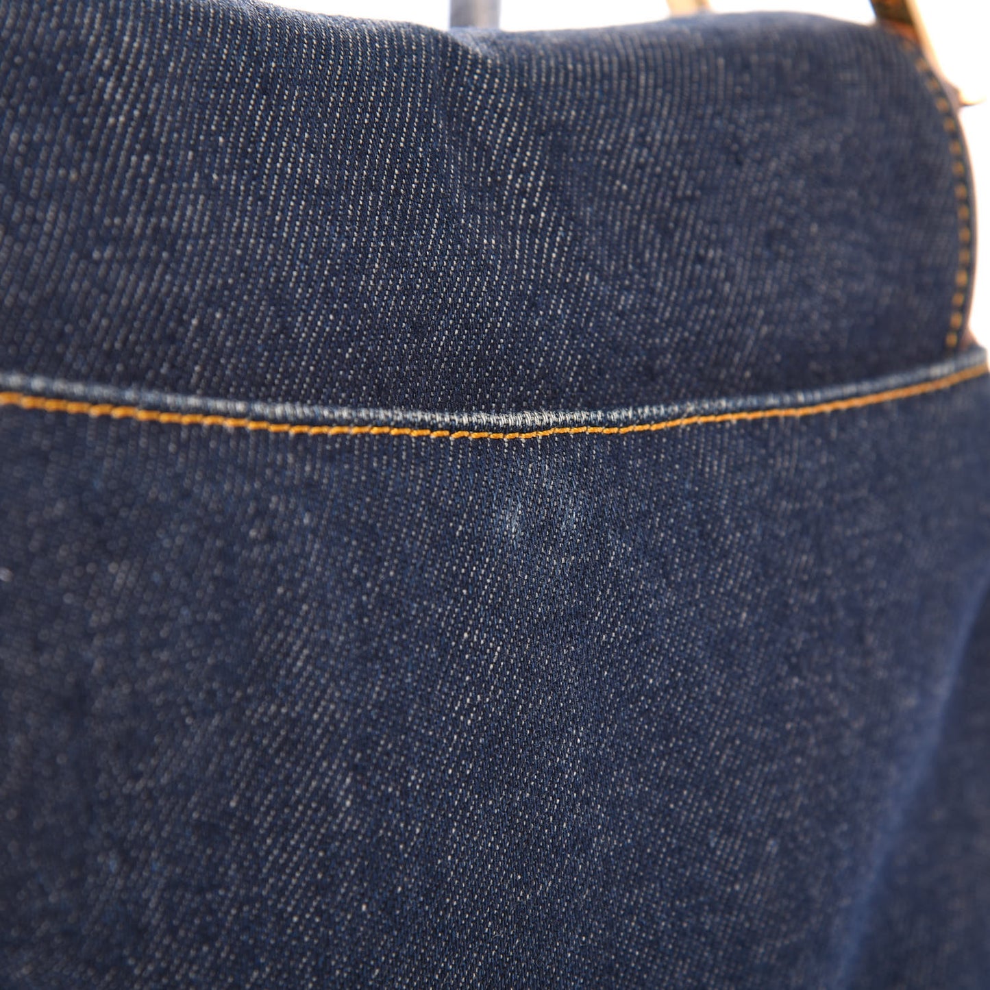 Denim Calfskin Saddle Bag Blue