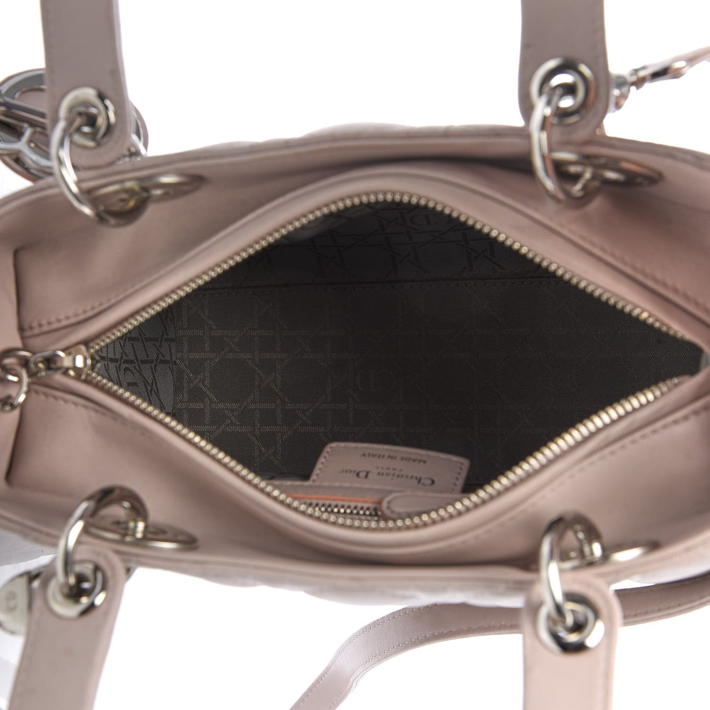Lambskin Cannage Medium Lady Dior Light Pink