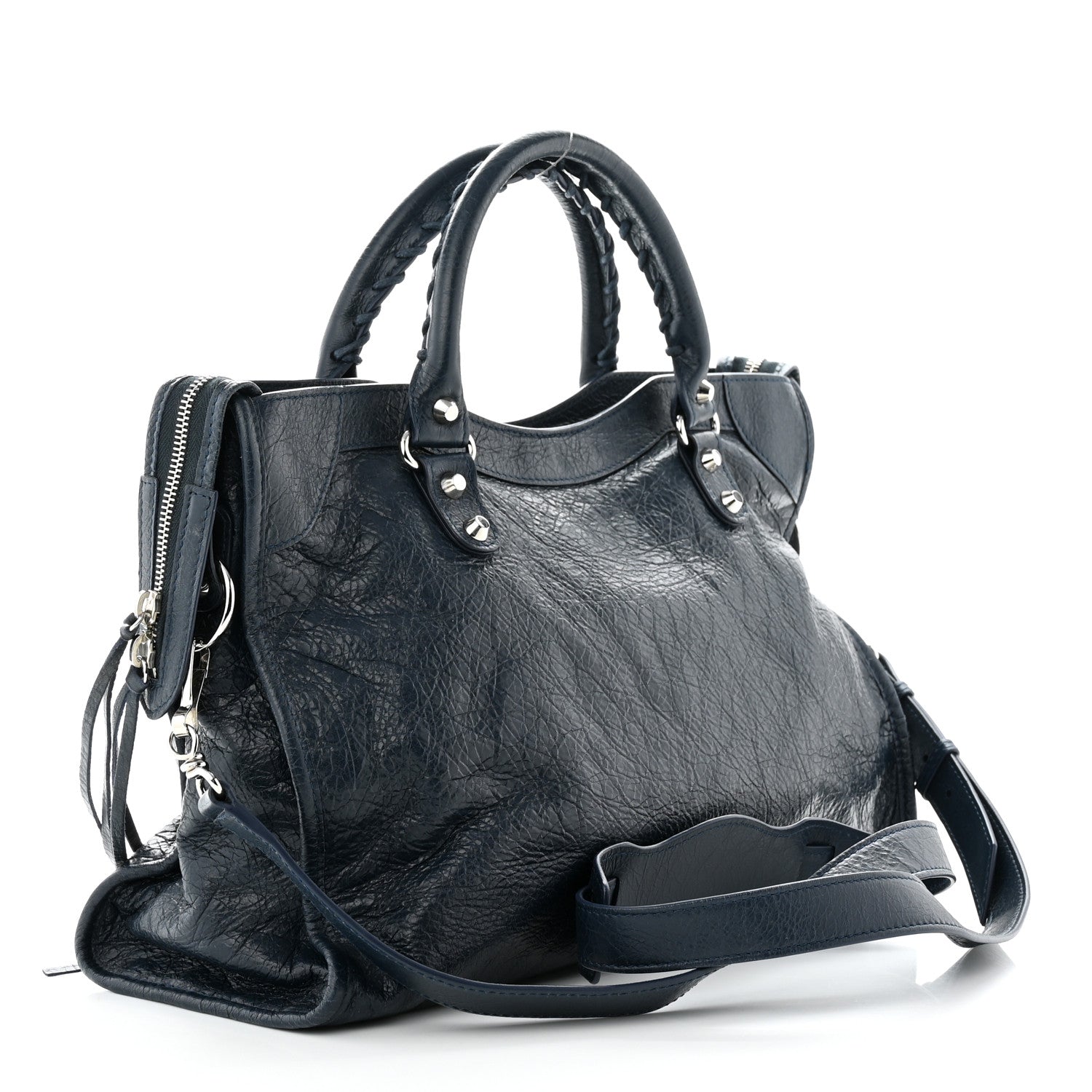 Balenciaga Agneau Classic Silver Hardware City Bleu Obscur 3 of 11