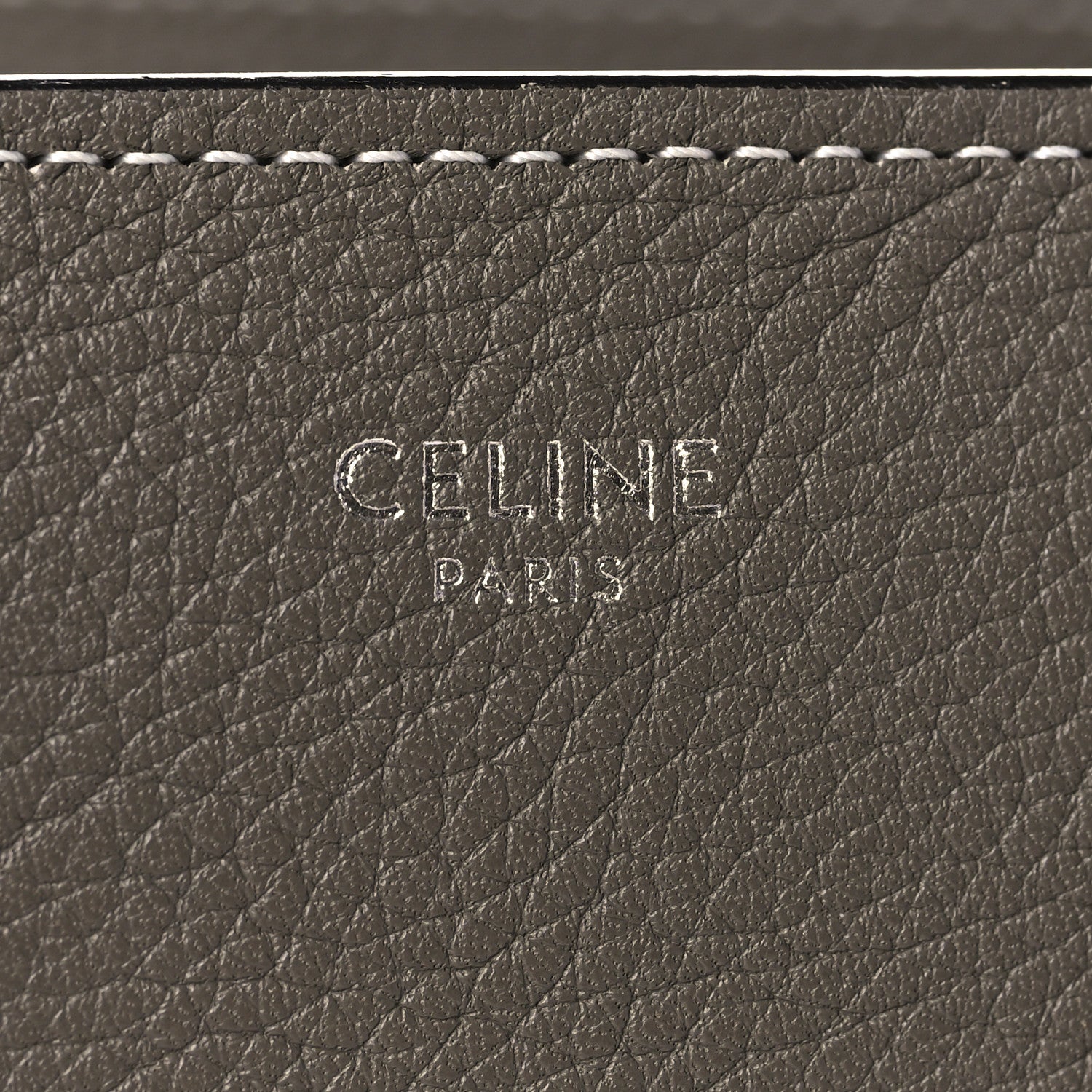 Celine Drummed Calfskin Micro Luggage Souris 6 of 10