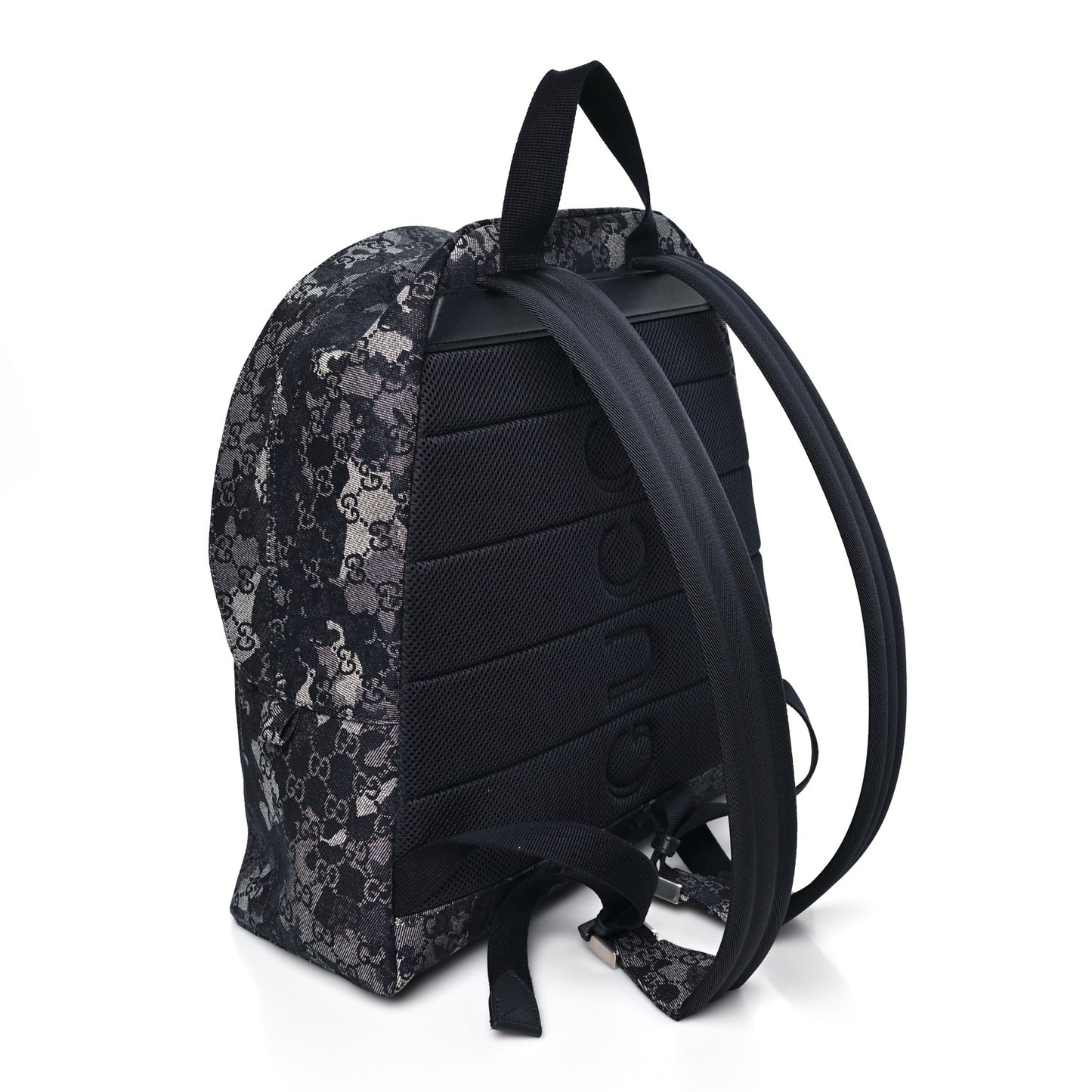 Denim Monogram Camouflage Large Backpack Blue