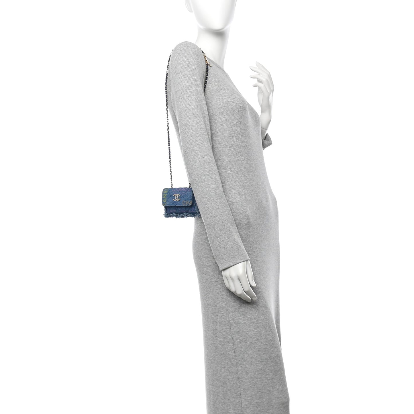 Denim Quilted Denim Mood Belt Bag Blue Multicolor