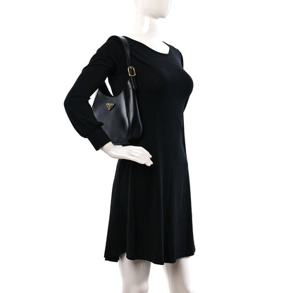 Prada Box Calfskin Shoulder Bag Black 2 of 8