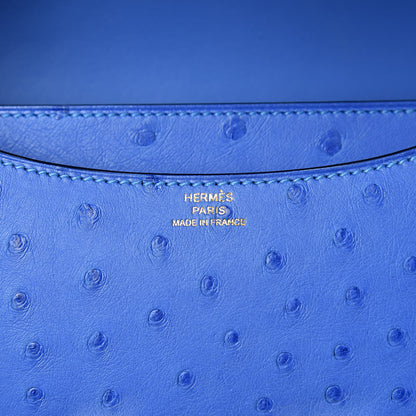 Hermes Ostrich Constance 18 Bleuet 8 of 11