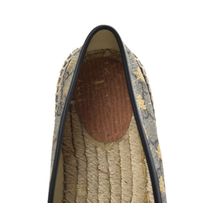 Gucci GG Supreme Monogram Bees Espadrille Flats 38.5 Beige Ebony Oro Black 6 of 11