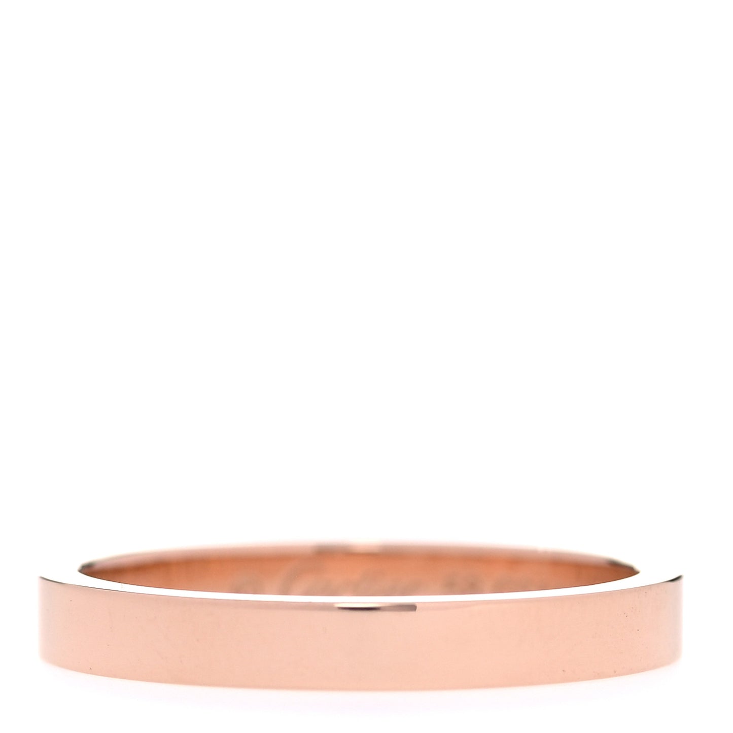 18K Pink Gold 3mm C De Cartier Wedding Band Ring 58 8.25