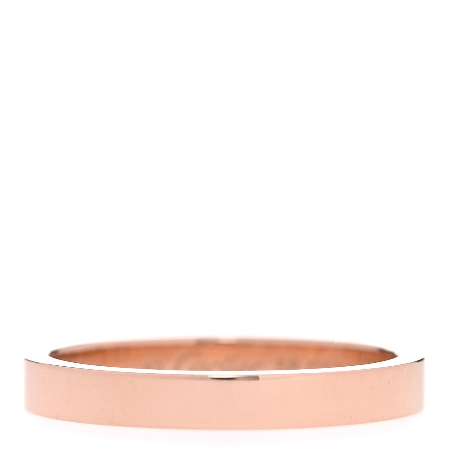 Cartier 18K Pink Gold 3mm C De Cartier Wedding Band Ring 58 8.25 3 of 5