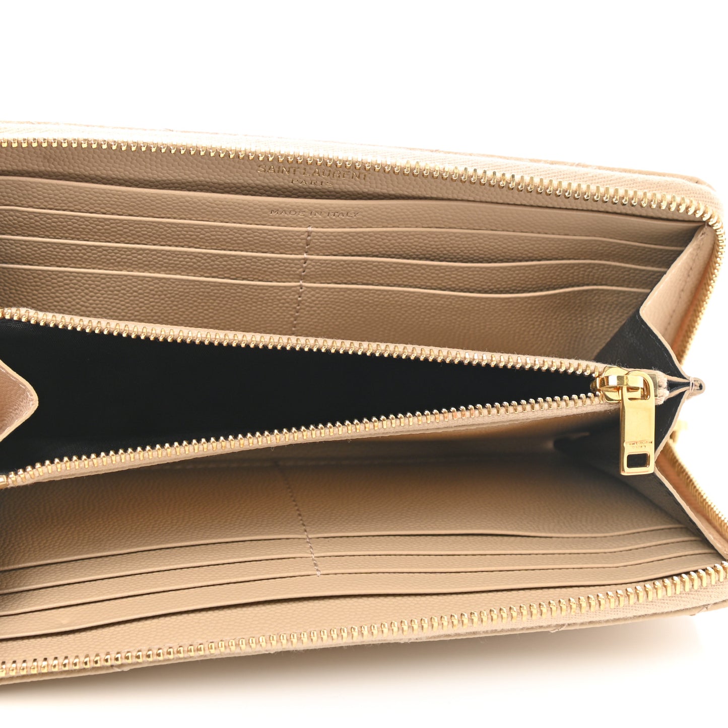 Grain De Poudre Matelasse Chevron Monogram Zip Around Wallet Nude