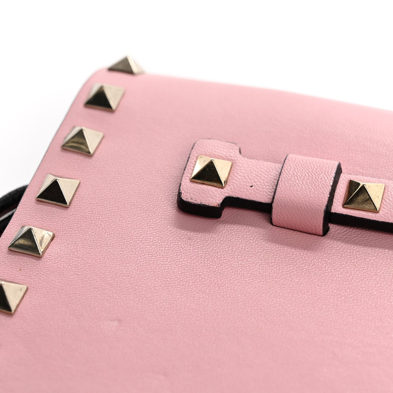 Valentino Garavani Nappa Rockstud Wristlet Clutch Water Rose 23 of 23