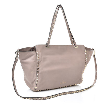 Valentino Garavani Vitello Medium Rockstud Tote Poudre 3 of 13