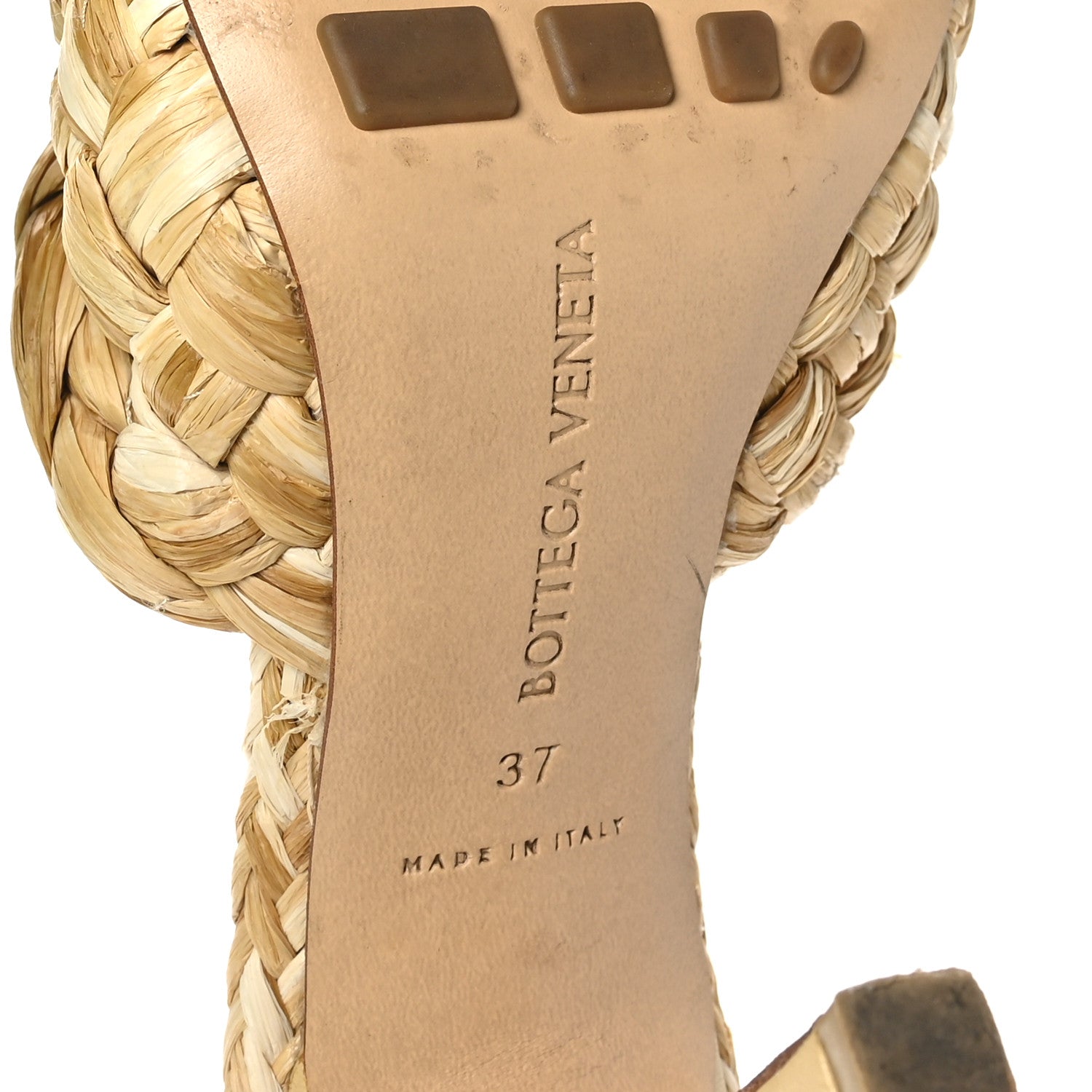 Bottega Veneta Raffia Twisted Intrecciato Stretch Mule Sandals 37 Macadamia 8 of 10