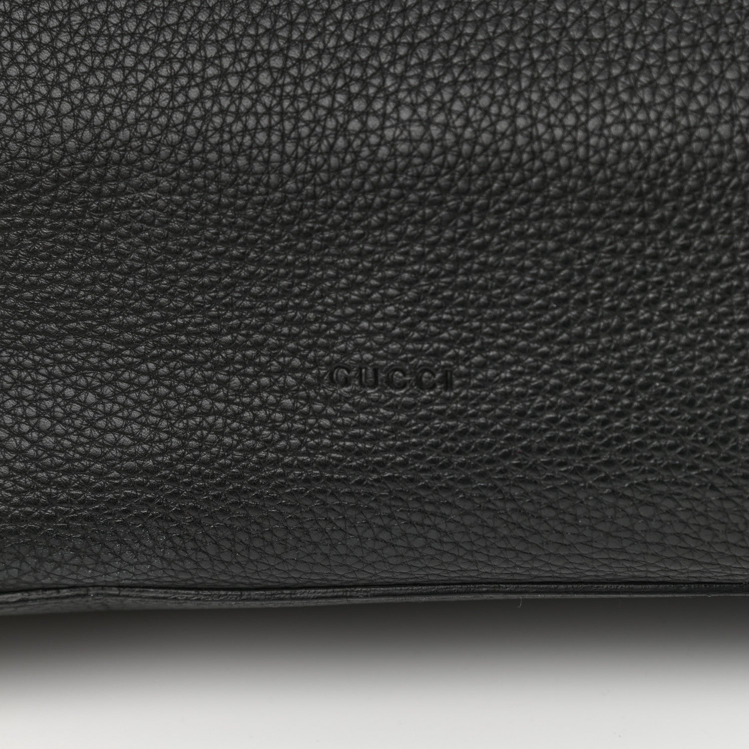 Gucci Pebbled Calfskin Large Bamboo Daily Top Handle Bag Black 12 of 17