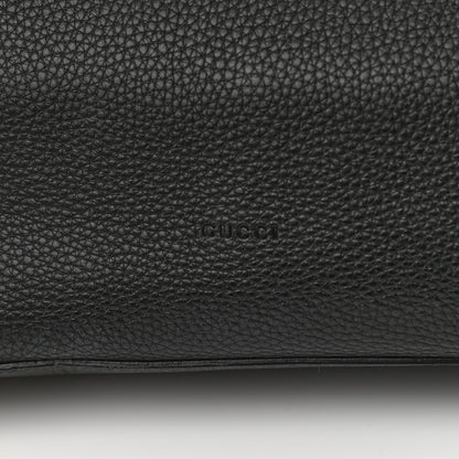Gucci Pebbled Calfskin Large Bamboo Daily Top Handle Bag Black 12 of 17