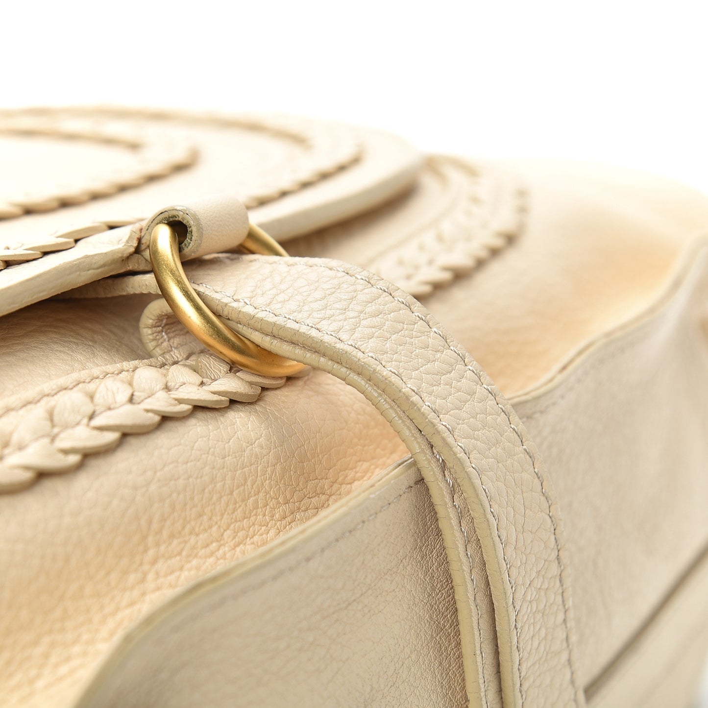 Calfskin Braided Medium Marcie Satchel Natural