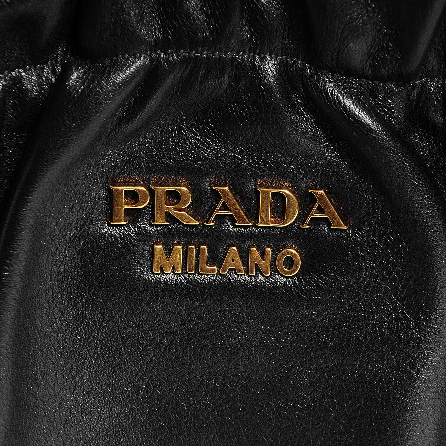 Prada Nappa Drawstring Tote Black 10 of 10