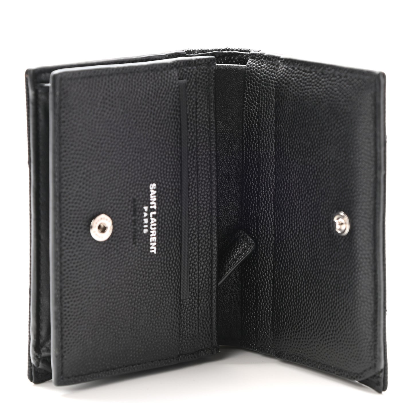 Grain De Poudre Matelasse Chevron Monogram Card Case Black