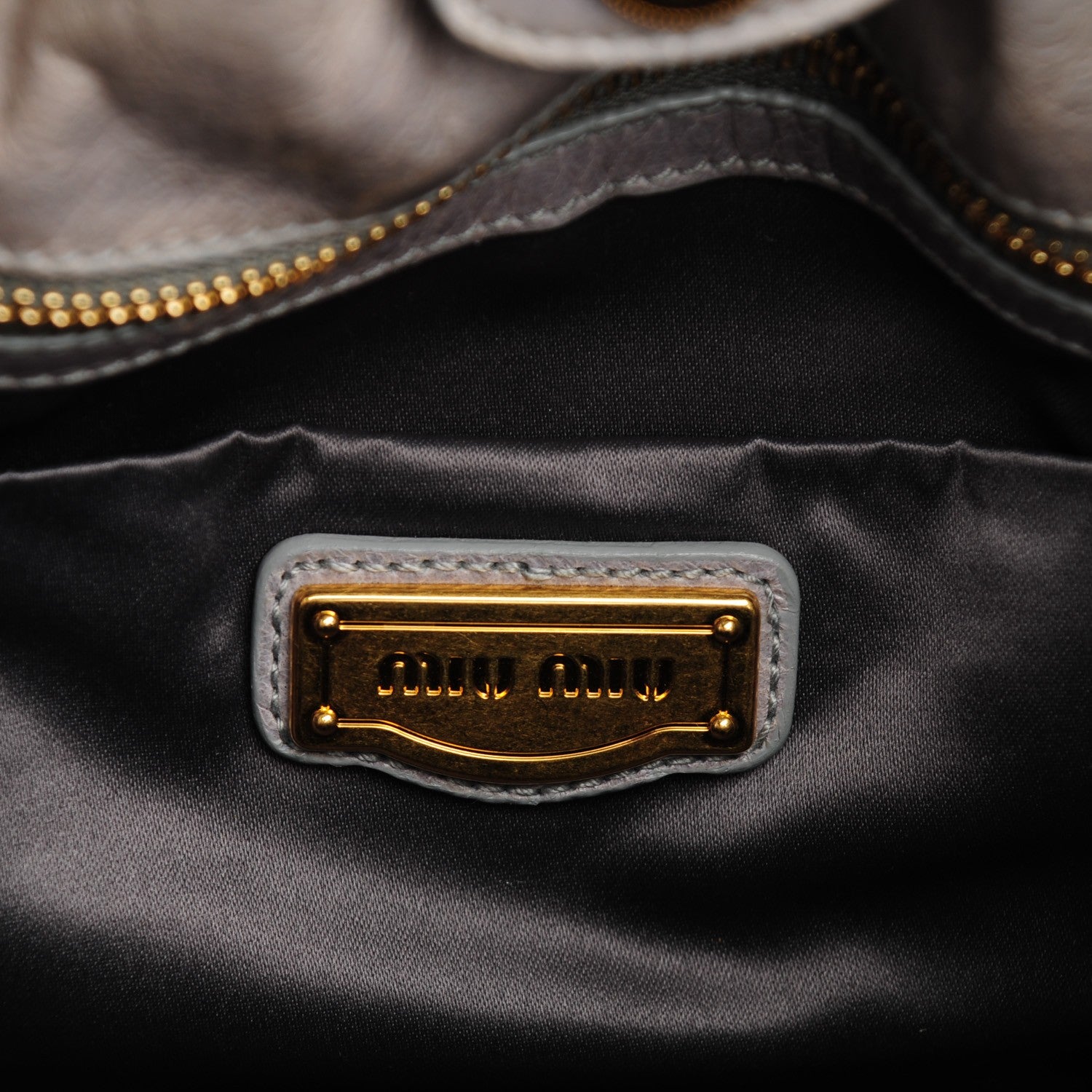 Miu Miu Vitello Lux Gathered Shopper Tote Pervinca 6 of 8