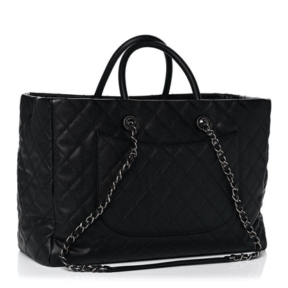 Chanel Caviar Quilted Large Coco Handle Shopping Tote Black 4 of 16