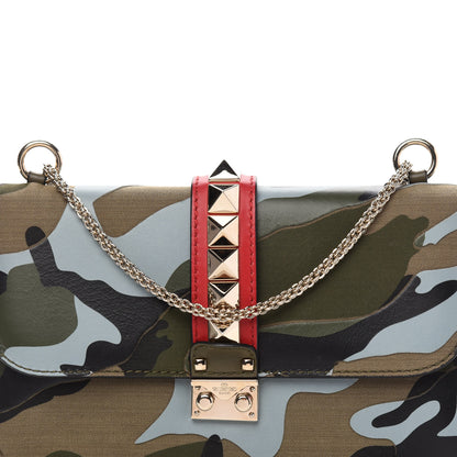 Valentino Garavani Nappa Canvas Camouflage Medium Glam Lock Rockstud Flap Multicolor 13 of 13