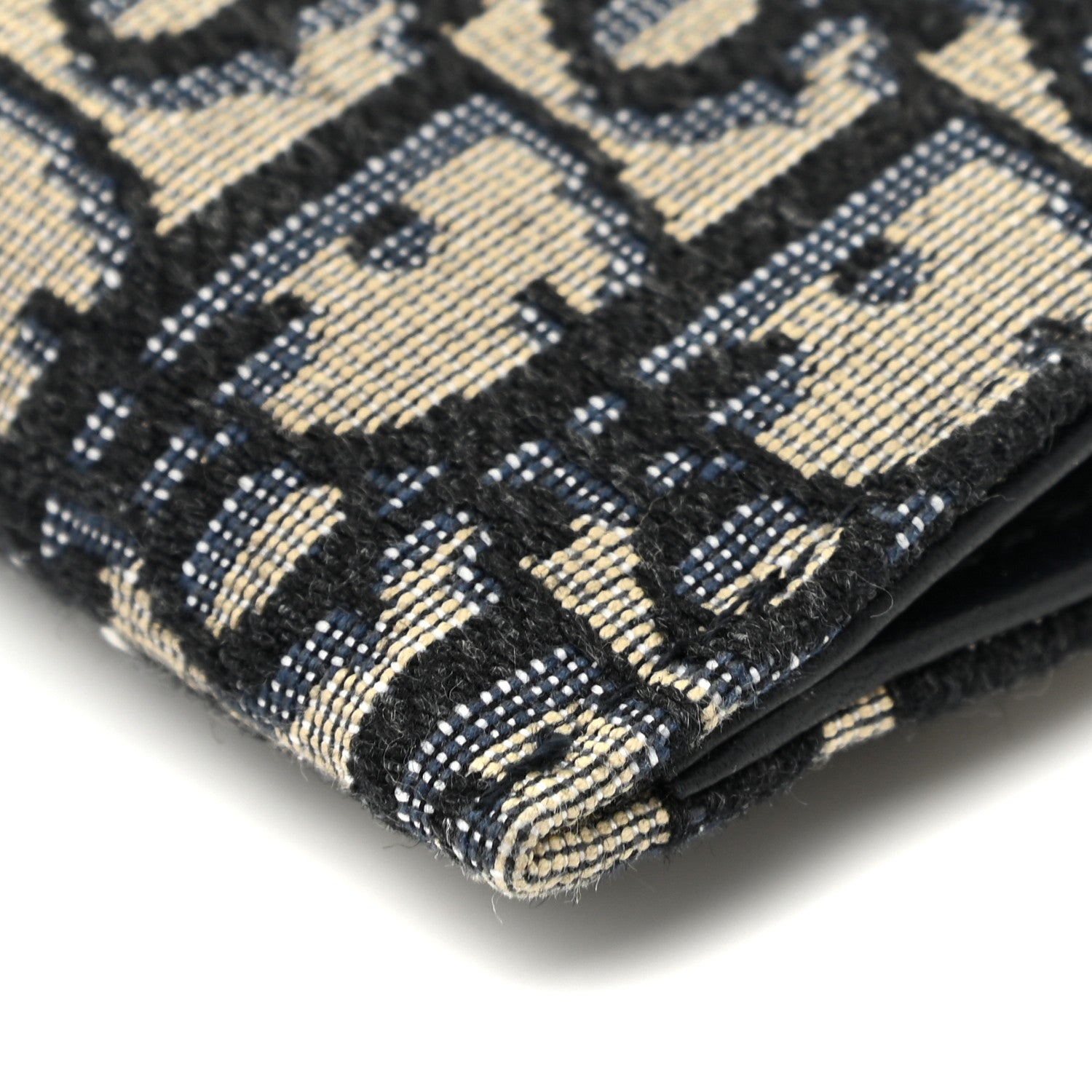 Christian Dior Oblique Saddle Chain Long Wallet Blue 10 of 12