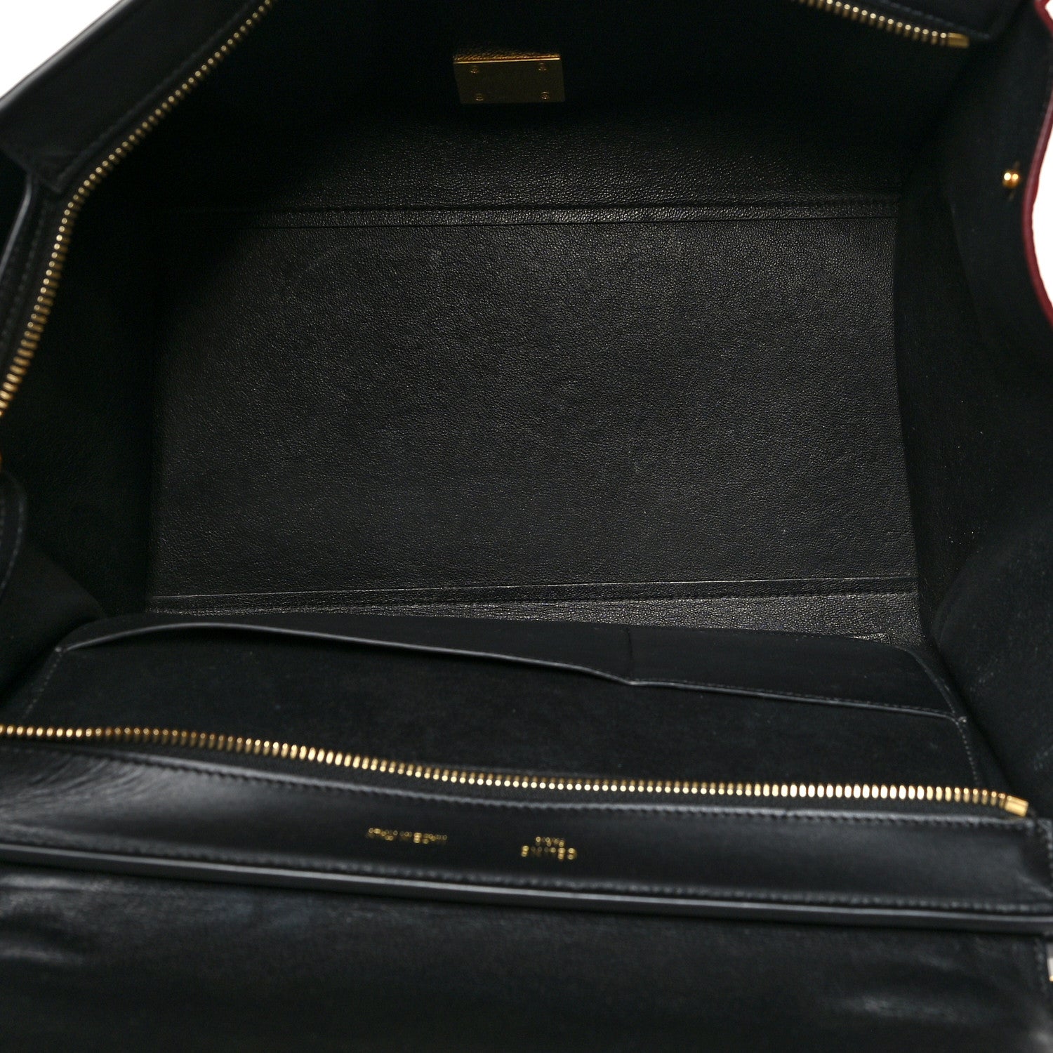 Celine Bullhide Calfskin Medium Tri-Color Trapeze Carmin 5 of 14