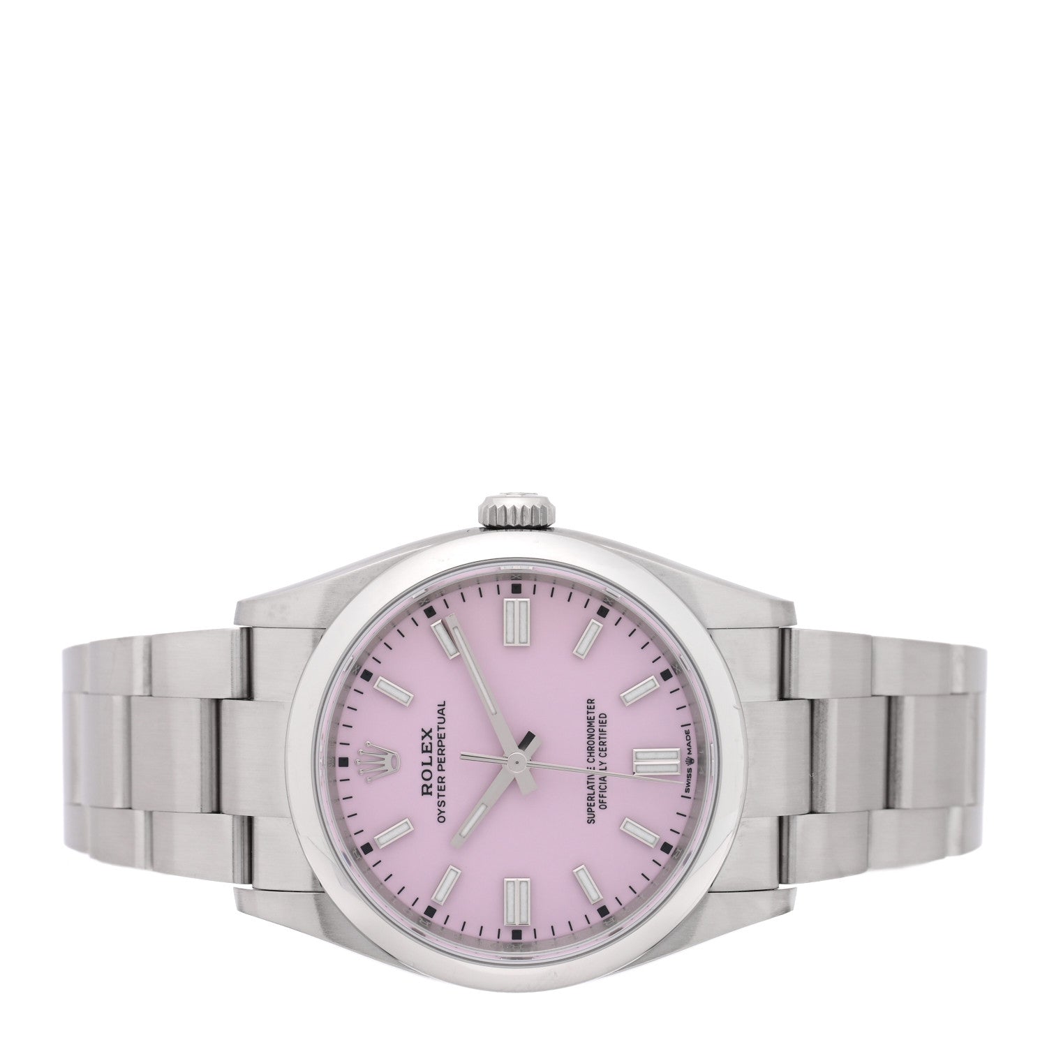 Rolex Stainless Steel 36mm Oyster Perpetual Watch Candy Pink 126000 2 of 5