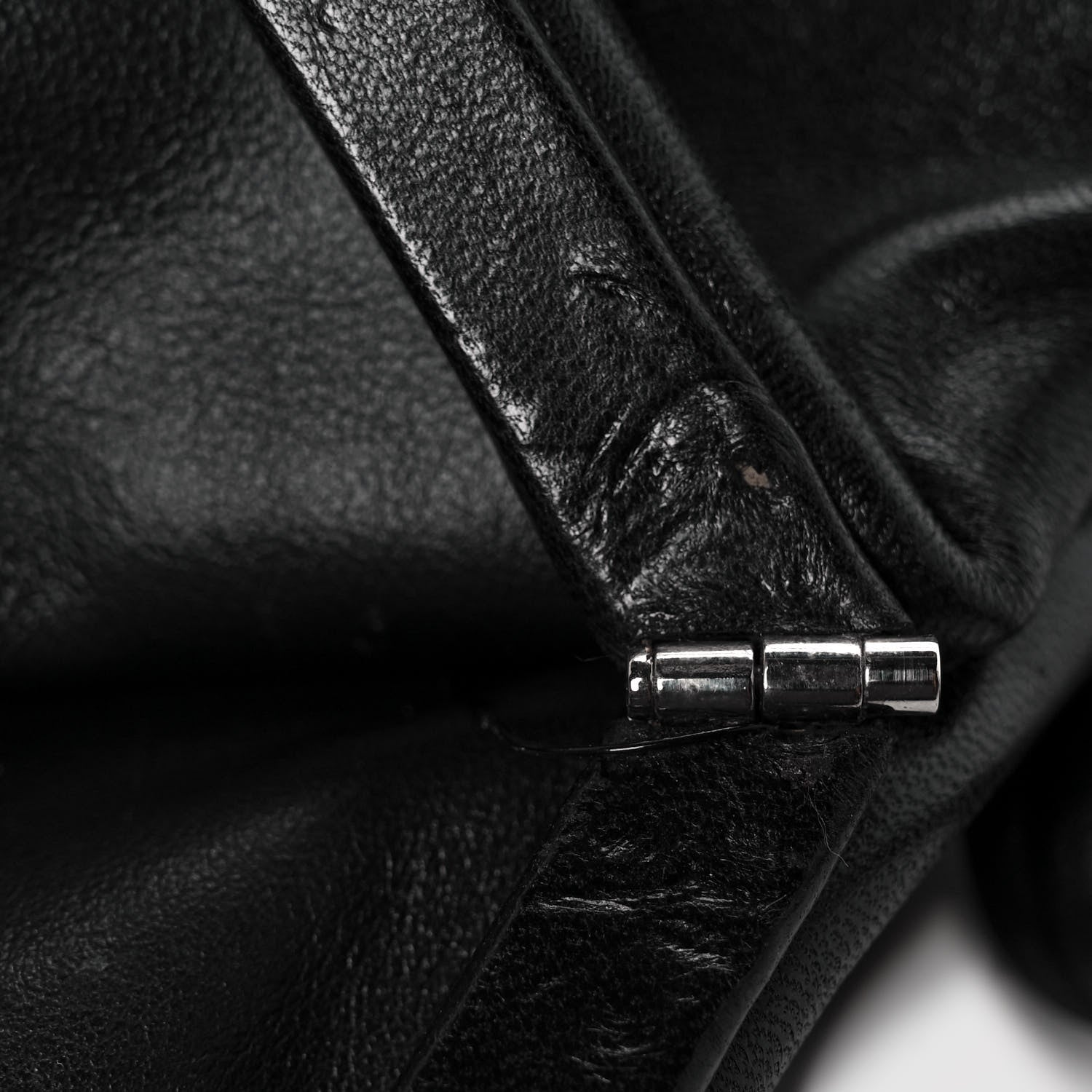 Bottega Veneta Lambskin BV Trine Clutch Black 10 of 10