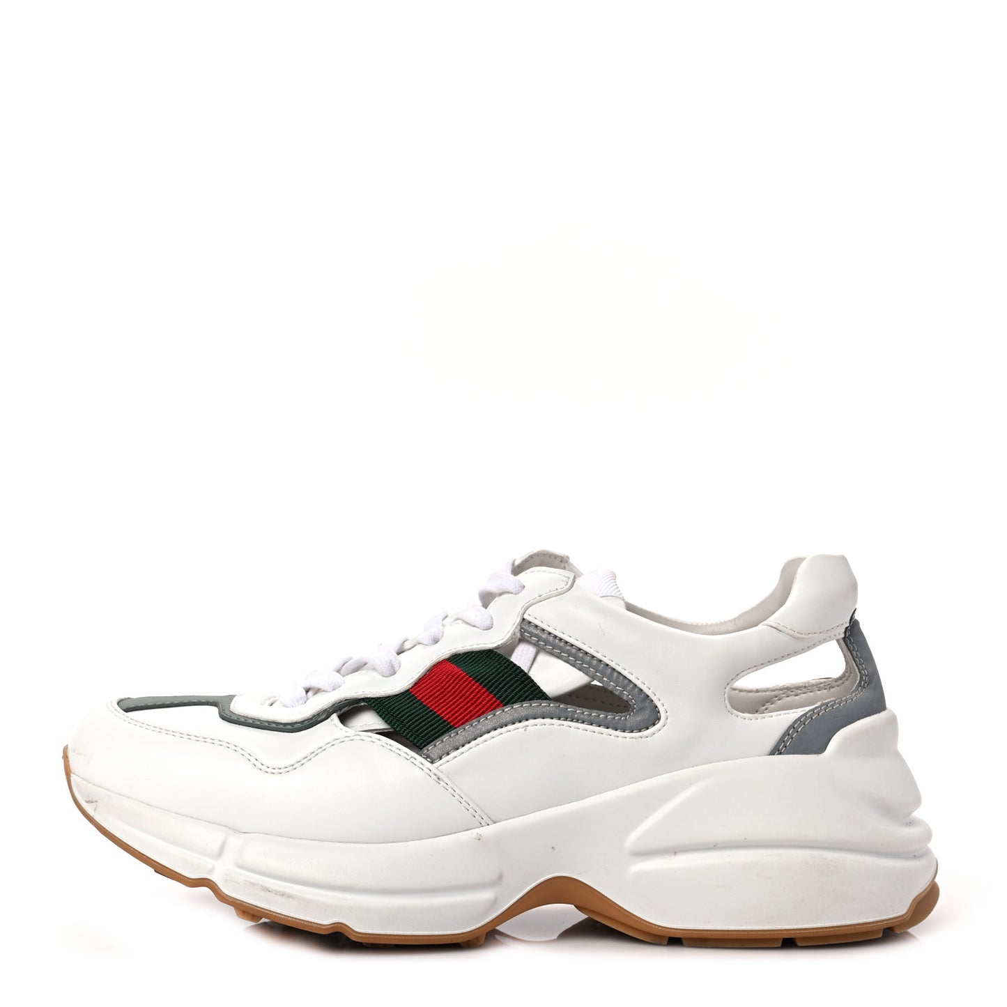 Demetra Web Womens Rhyton Cut Out Sneakers 39.5 Great White Grey