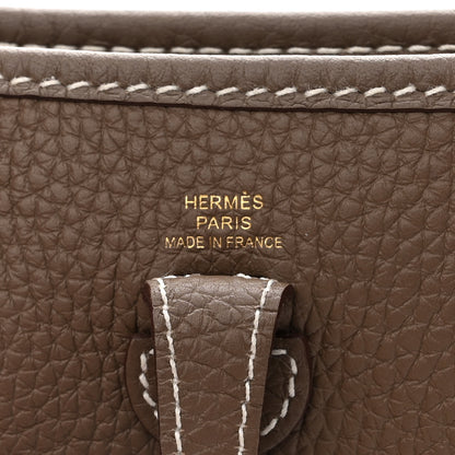 Hermes Taurillon Clemence Amazone Evelyne TPM Etoupe Bleu Indigo 6 of 11