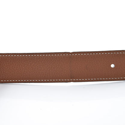 Hermes Box Togo 32mm H Belt 85 Black Gold 6 of 8