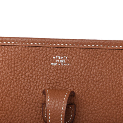 Hermes Taurillon Clemence Evelyne III PM Gold 8 of 10