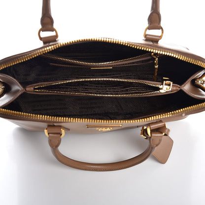 Prada Saffiano Lux Bi-Color Promenade Tote Nocciolo Visone 5 of 7