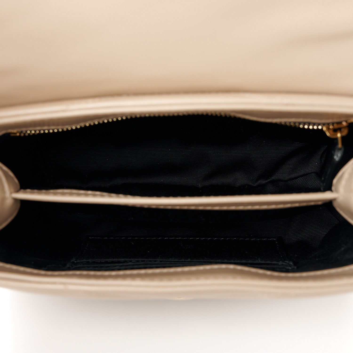Saint Laurent Calfskin Y Quilted Monogram Toy Loulou Crossbody Bag Dark Beige 5 of 11