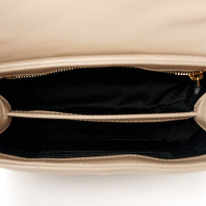 Saint Laurent Calfskin Y Quilted Monogram Toy Loulou Crossbody Bag Dark Beige 5 of 11
