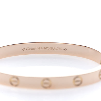 Cartier 18K Pink Gold LOVE Bracelet 16 4 of 7