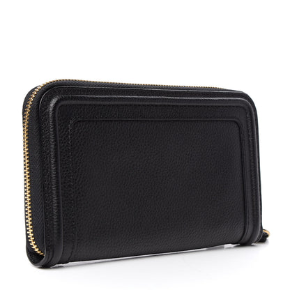 Chloe Grained Calfskin Paraty Long Zip Around Wallet Black 3 of 9