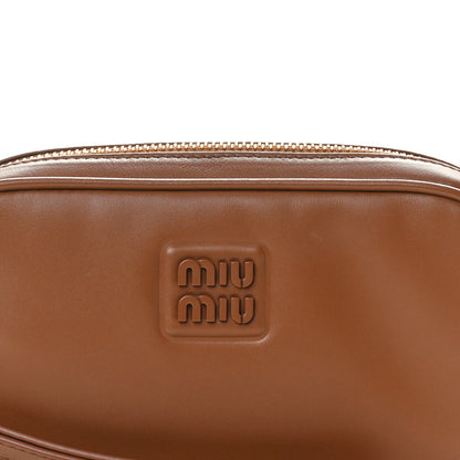 Miu Miu Nappa Arcadie Zipped Clutch Cognac 7 of 7