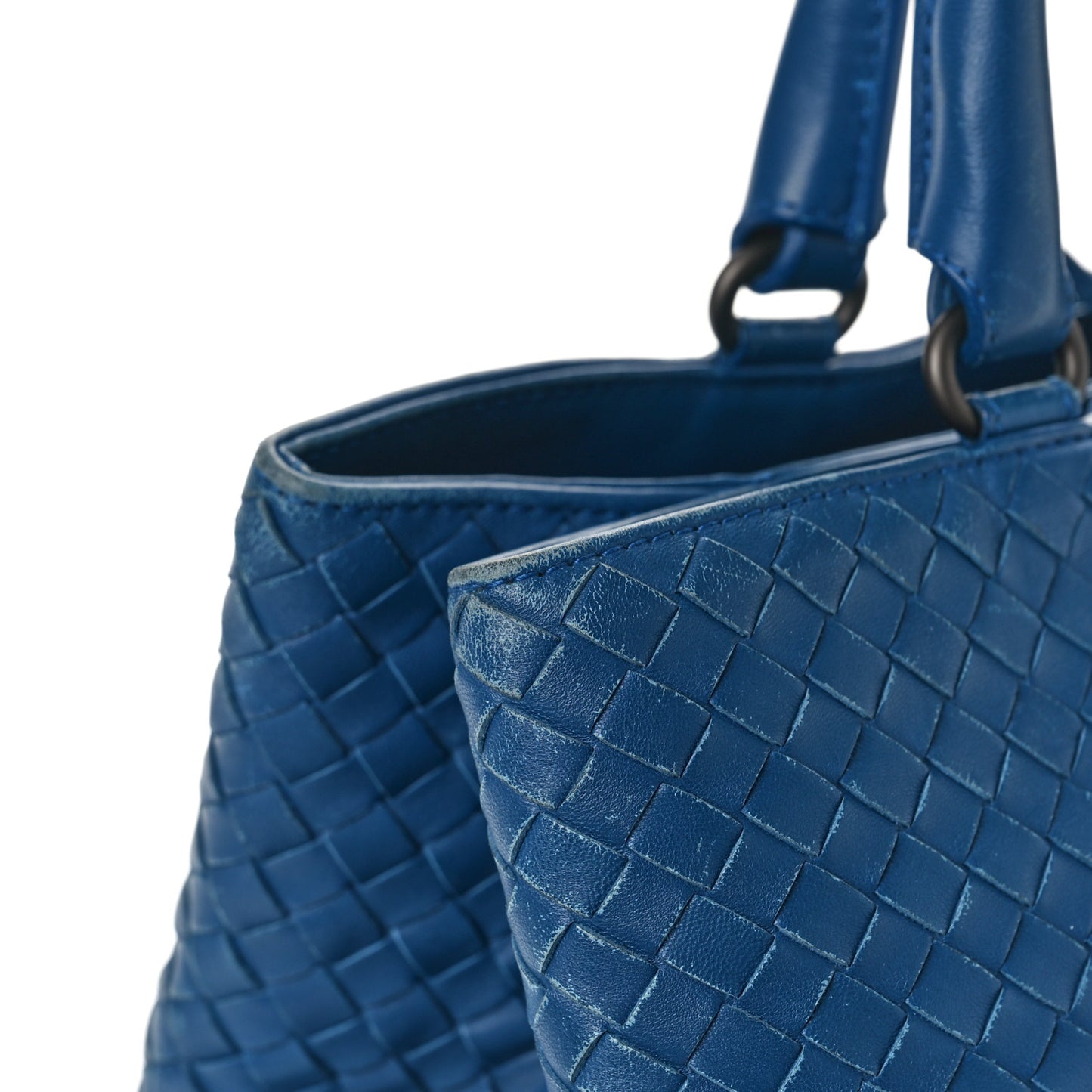 Nappa Intrecciato Milano Tote Blue