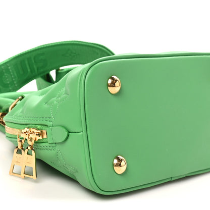 Louis Vuitton Calfskin Bubblegram Alma BB Basilic 8 of 9