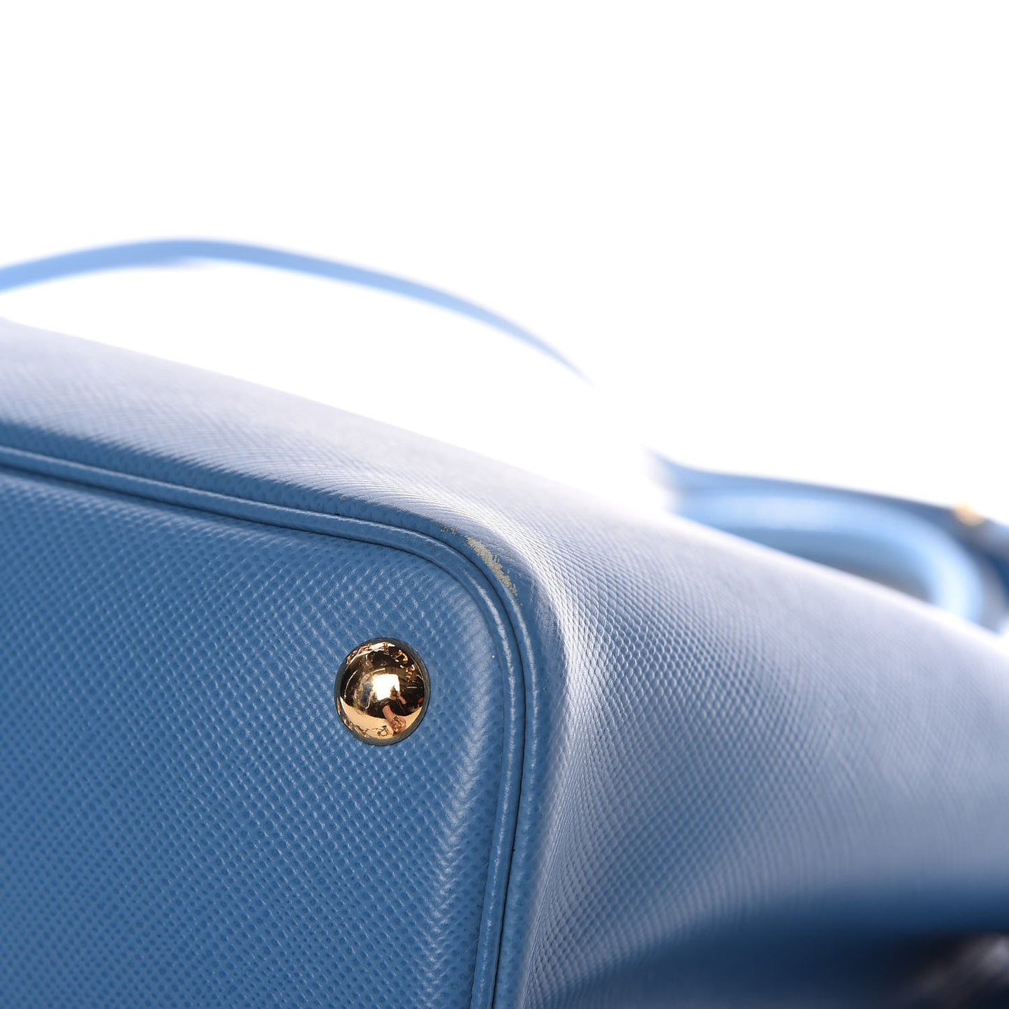 Saffiano Cuir Medium Double Bag Cobalto