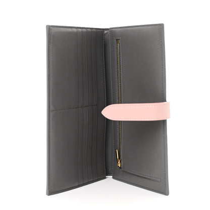 Celine Grained Calfskin Large Multifunction Strap Wallet Grey Vintage Pink 5 of 8