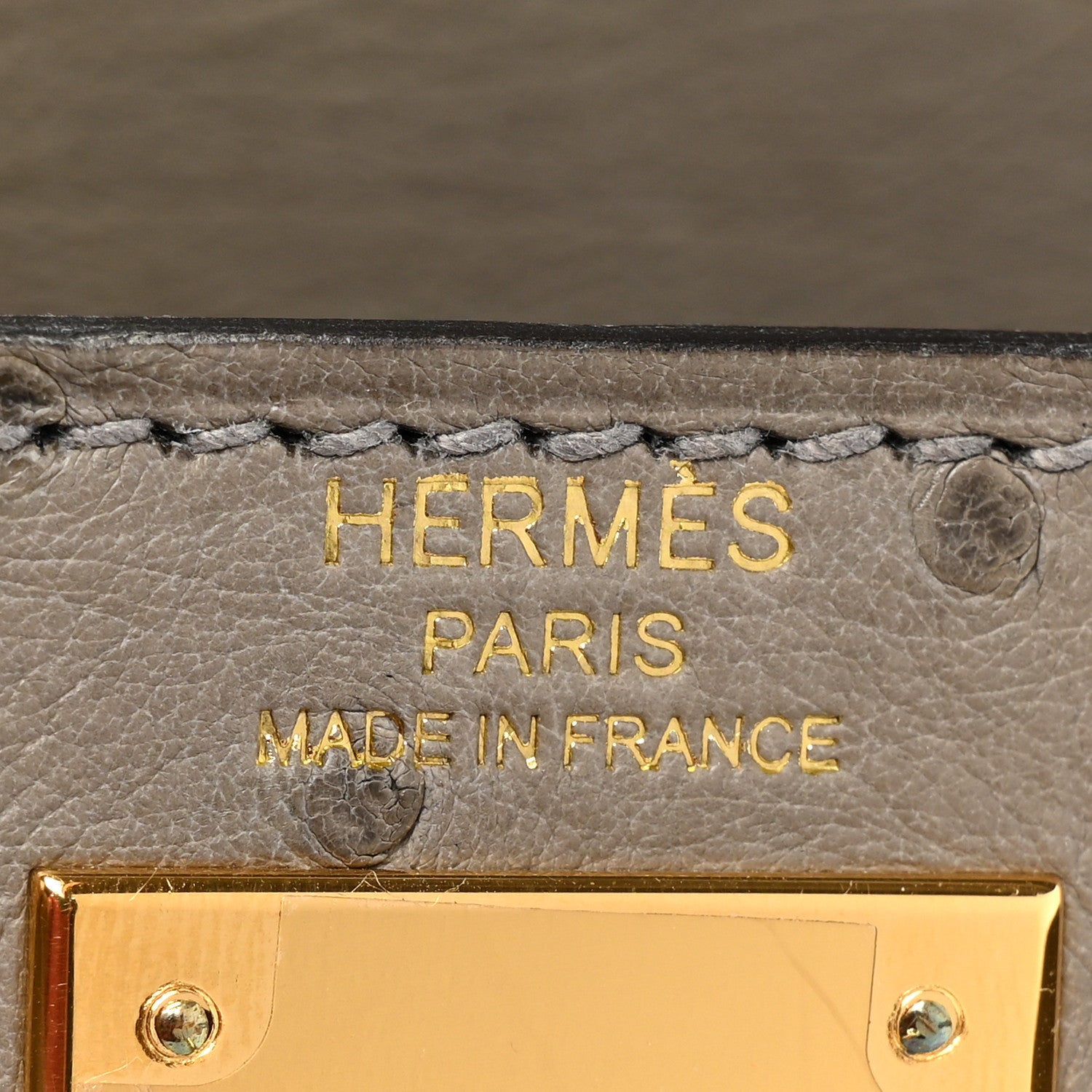 Hermes Ostrich Kelly Sellier 28 Gris Tourterelle 6 of 13