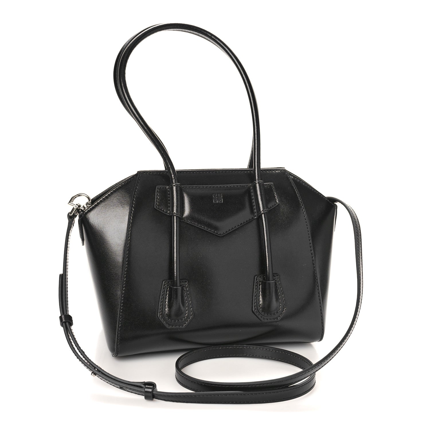 Givenchy Box Calfskin Mini Lock Antigona Shoulder Bag Black 3 of 8