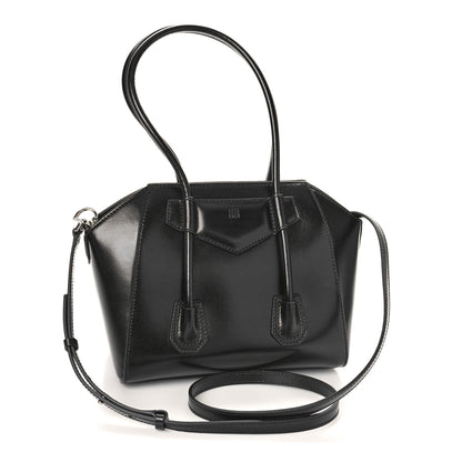 Givenchy Box Calfskin Mini Lock Antigona Shoulder Bag Black 3 of 8