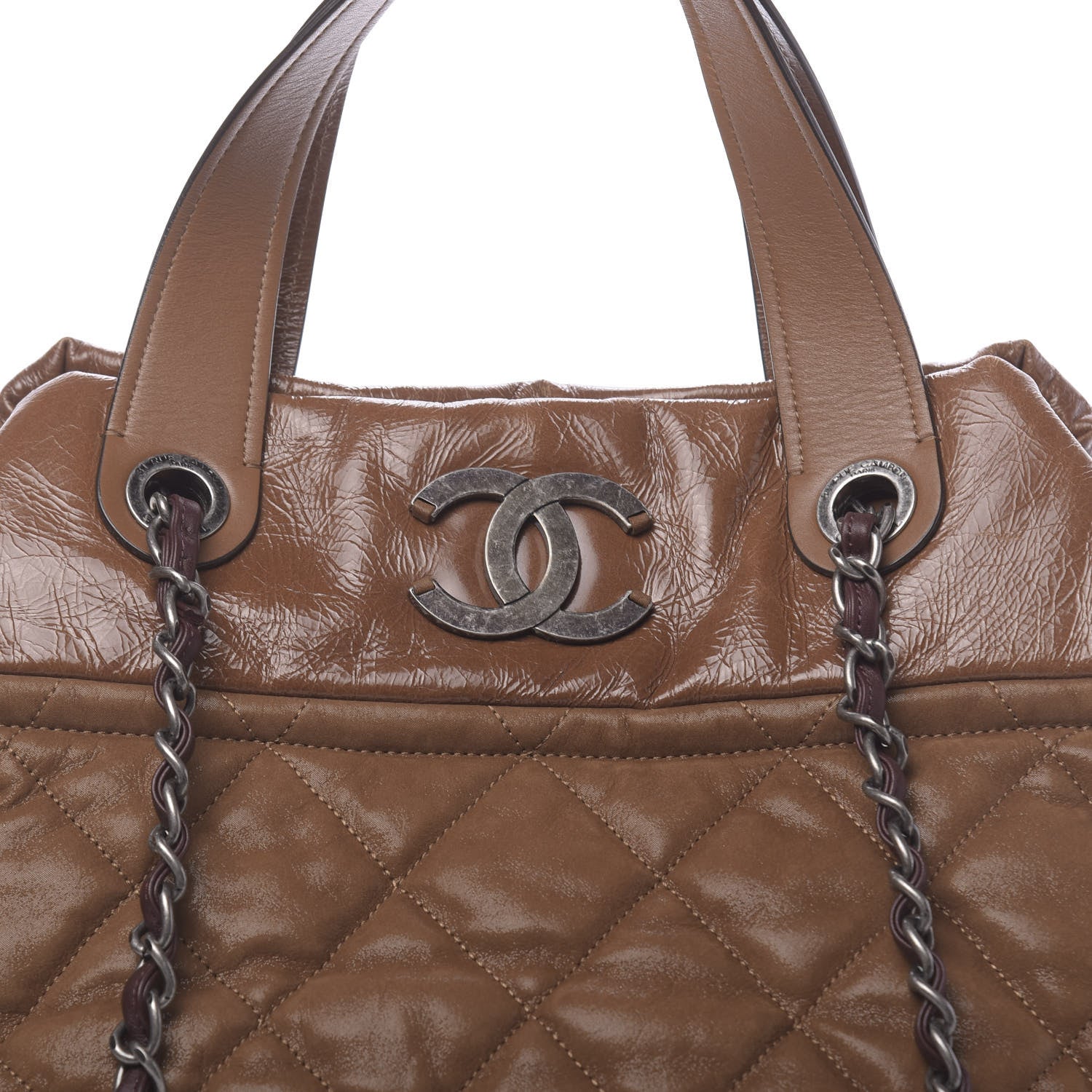 Chanel Iridescent Calfskin Large In The Mix Tote Light Brown 8 of 11