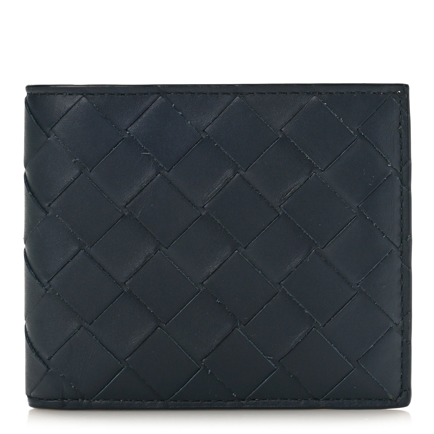 Nappa Intrecciato Bi-Fold Wallet Denim Yellow